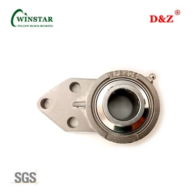 Stainless Steel Three-Bolt Flange Bracket Bearing Units